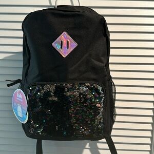 NWT Inmocean Fashion Backpack with Glitter Front Pocket, and zip closure.